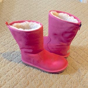 Pink Zip Back Ugg Boots
